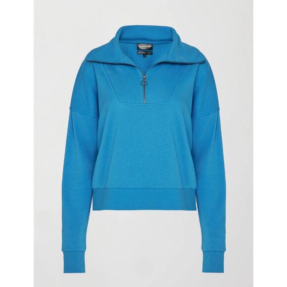 (S) NWT $128 CARBON38 FRENCH TERRY HALF ZIP HAWAIIAN SURF BLUE - Picture 4 of 8